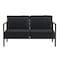 Flash Furniture Black Teak Accented Loveseat with Cushions GM-201027-2S-CH-GG - alternate 4